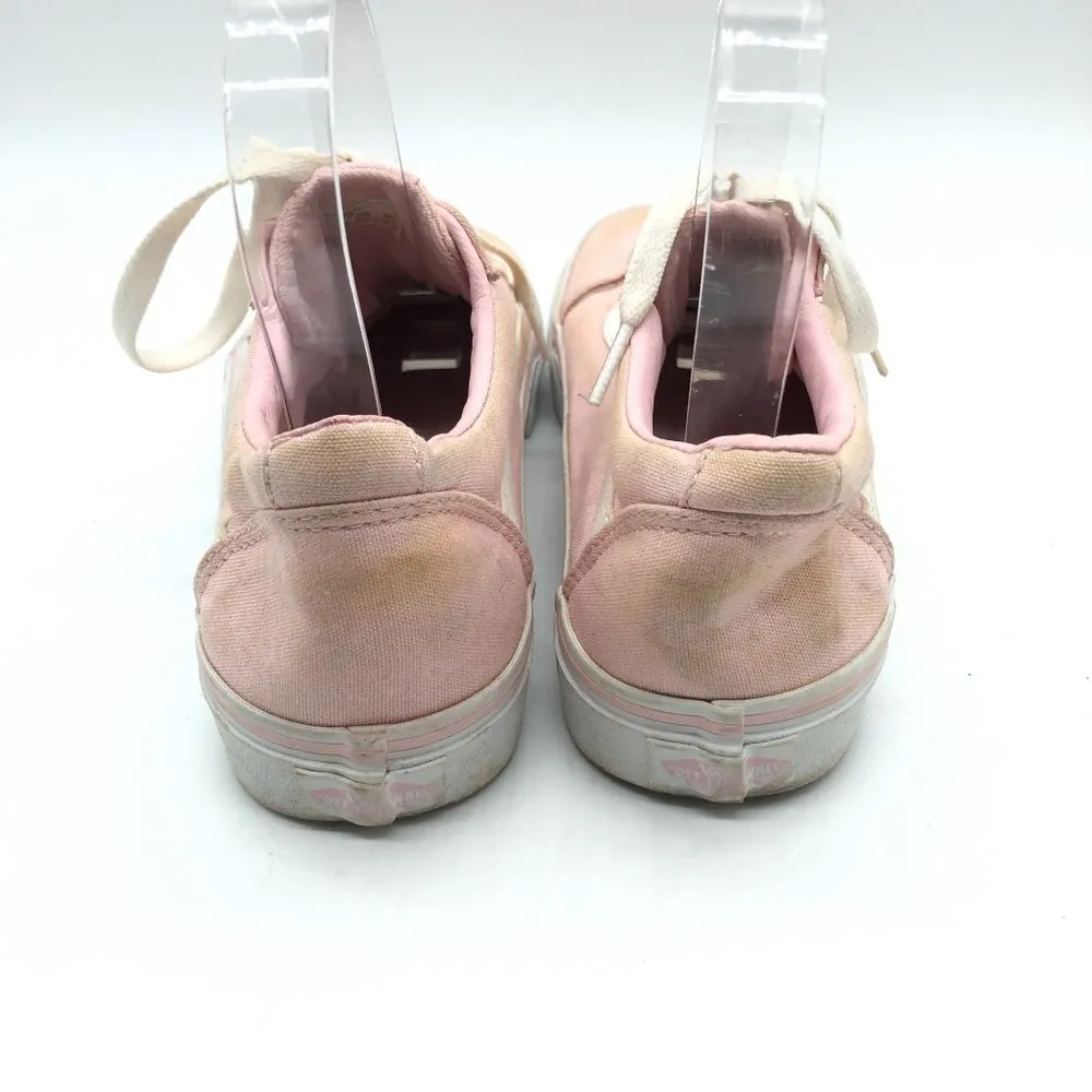 Vans Pink Canvas Sneakers Skate Shoes Low Top Womens 7 - Image 5