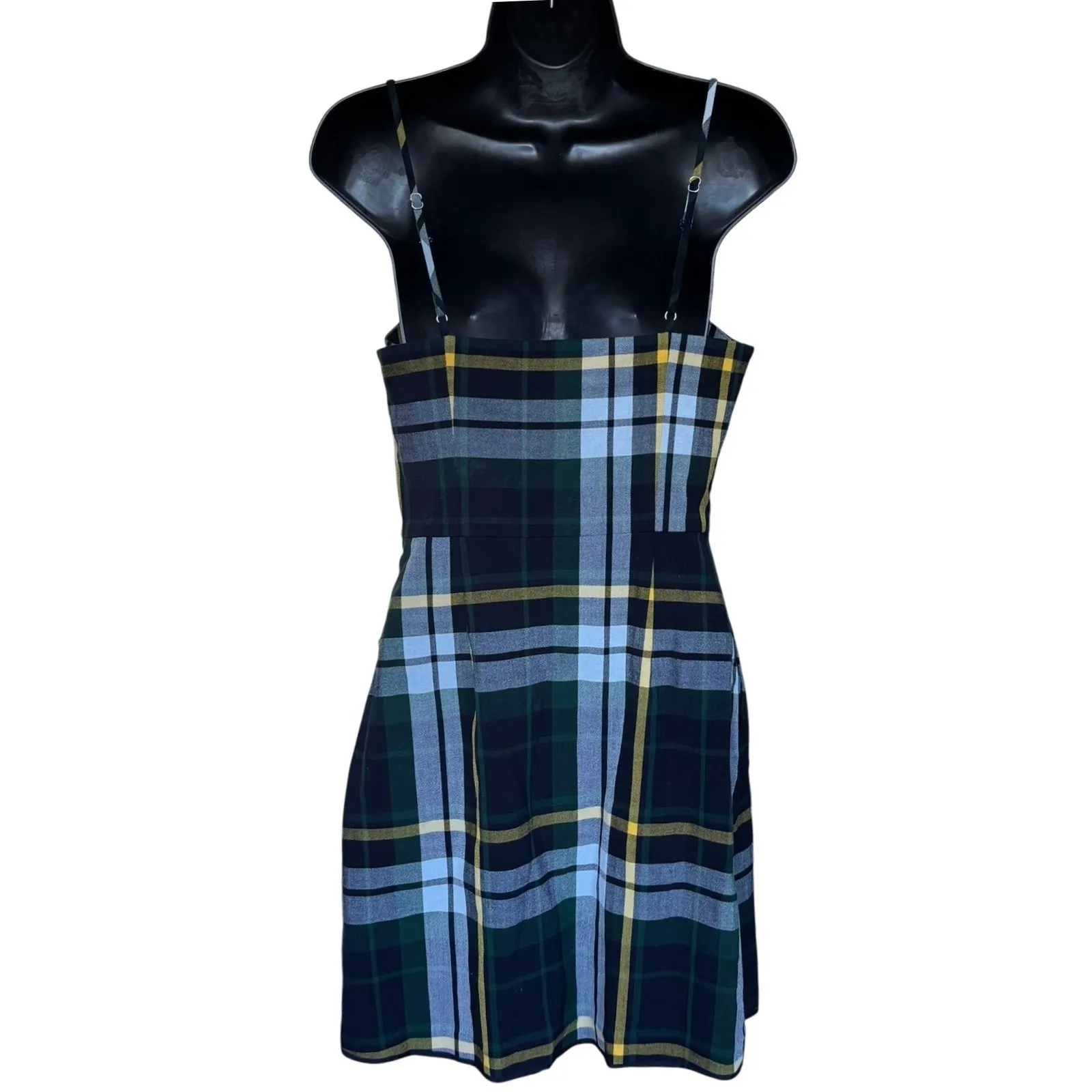 Aritzia Wilfred Plaid Mini Dress Sz 4 Green Schoolgirl Twee Preppy‎ Clueless - Image 4