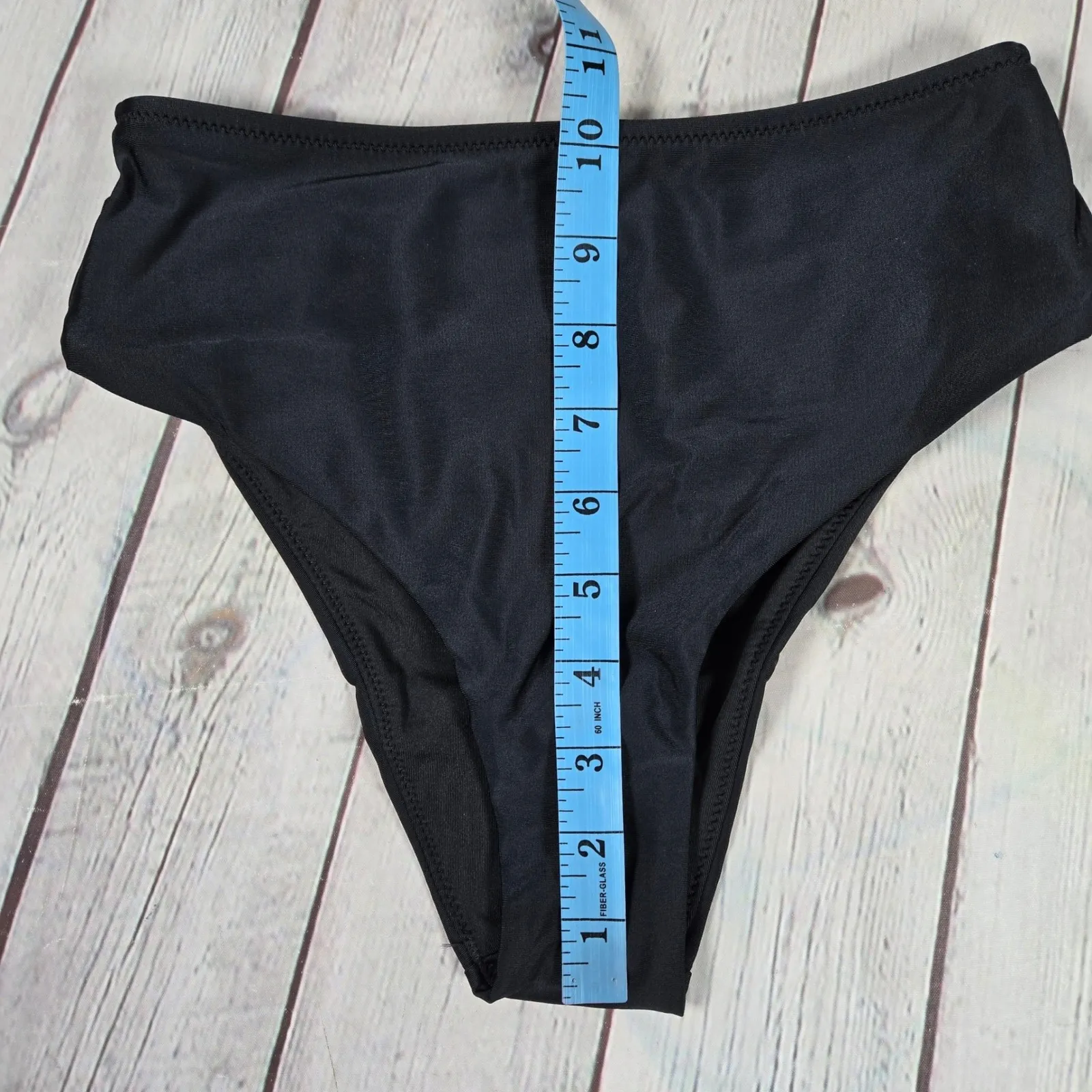 Aerie Black Cheeky Bikini Bottoms High Waisted Swimwear Size XS - Image 9