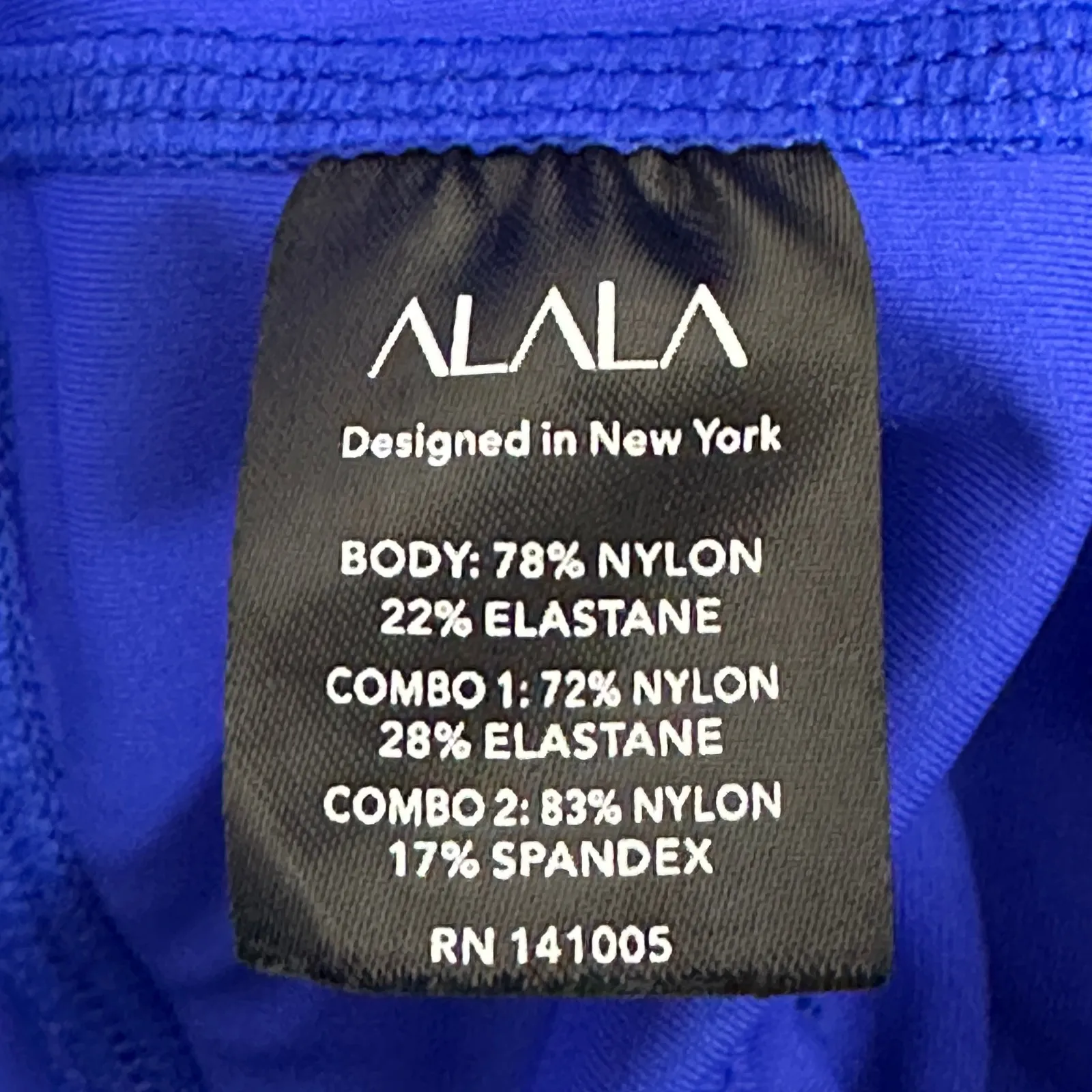 Alala Vamp Sports Bra Womens L Blue Racerback Stretch Athleisure Gym Lightweight - Image 8