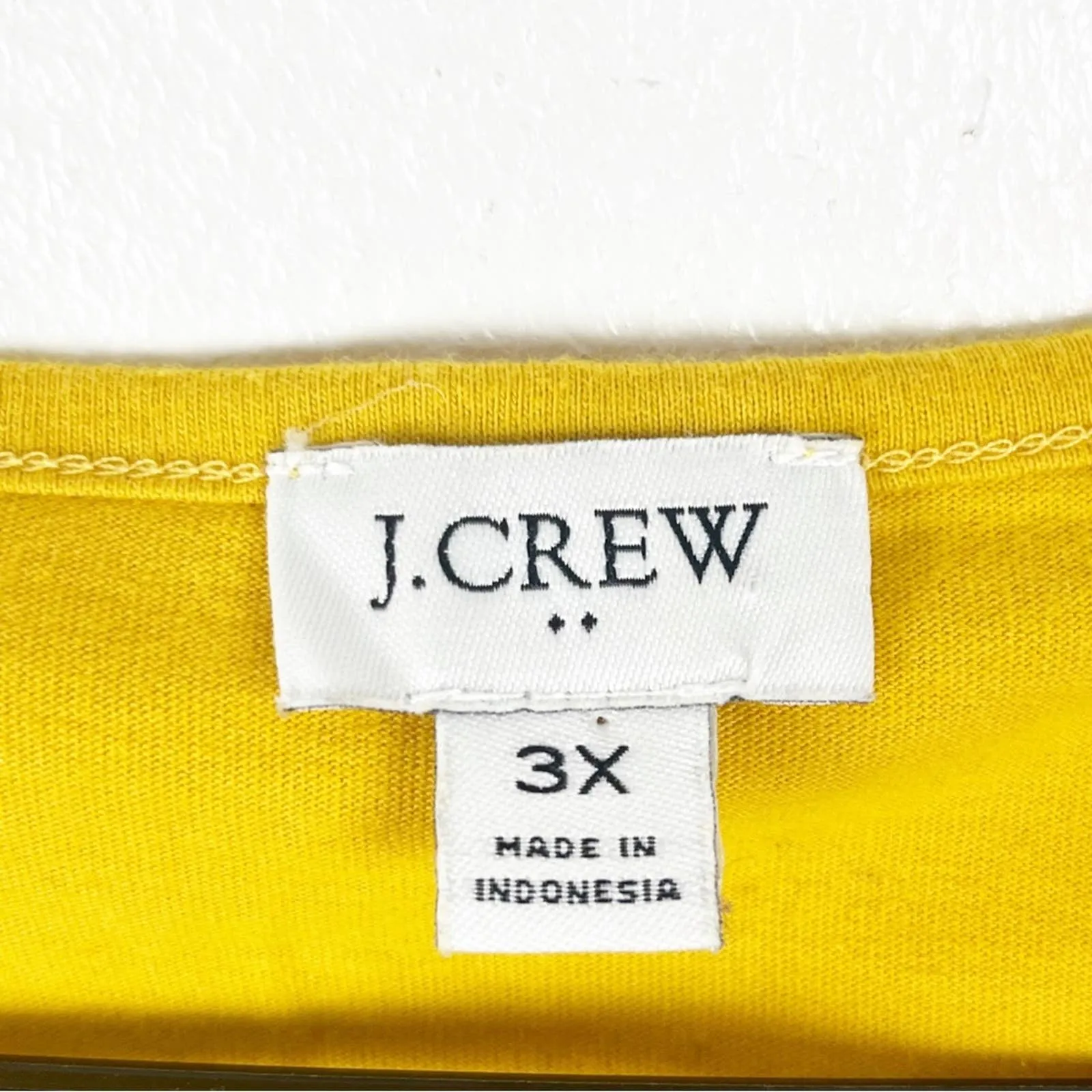 J. CREW Factory 100% Cotton Gold Sleeveless Embroidered Floral Tee, Size 3X - Image 3