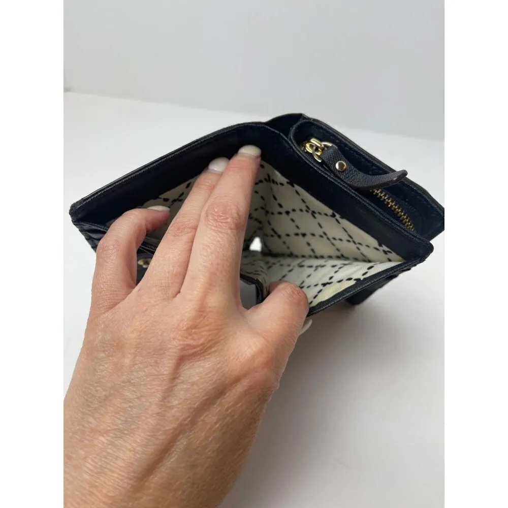 Kate Spade Cara Newbury Lane‎ Black Grained Leather New York Wallet - Image 11