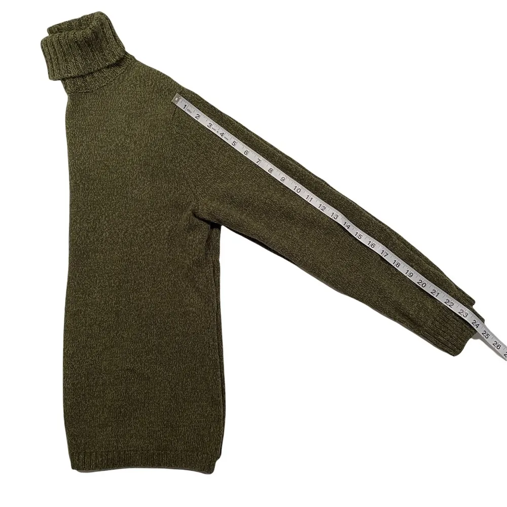 LL Bean Green Turtleneck Sweater Thick - Image 4