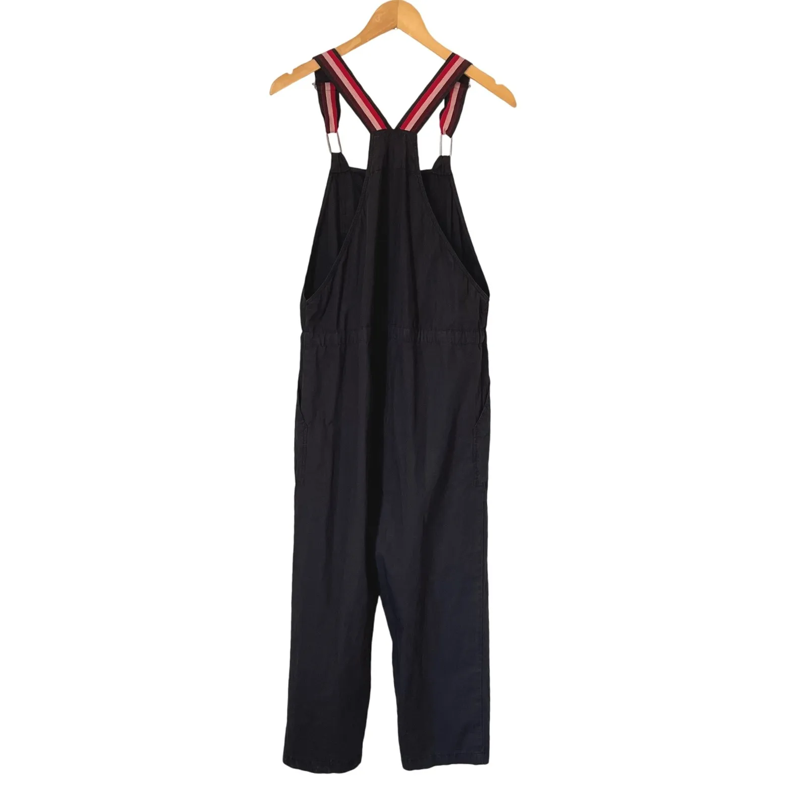 Velvet by Graham &‎ Spencer Black Bib Overalls Jumpsuit Cropped Leg Size M - Image 5