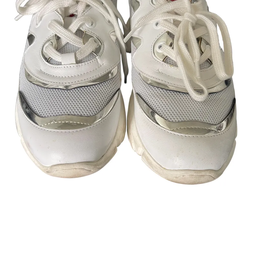 Love Moschino Heart Chunky Trainer Sneakers White Silver EU40 - Image 3