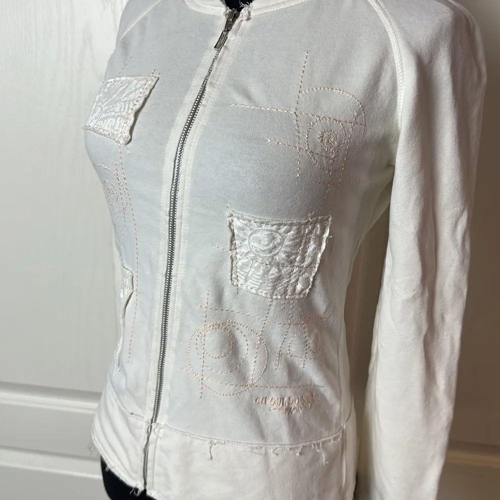 CIRQUE DU SOLEIL MERCH WHITE ZIP UP SWEATSHIRT JACKET - Image 3