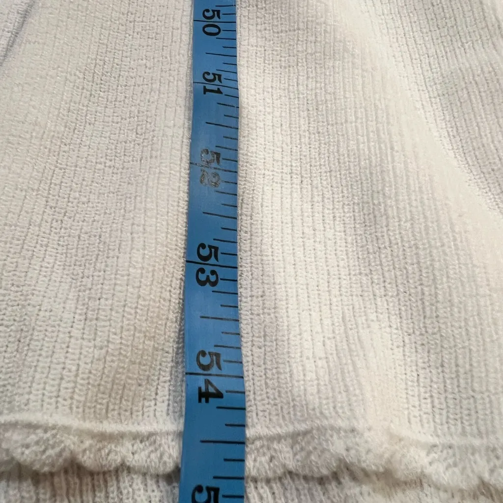 Commense White Sleeveless Knit Eyelet Pleated Maxi Dress Size Large NWT - Image 6