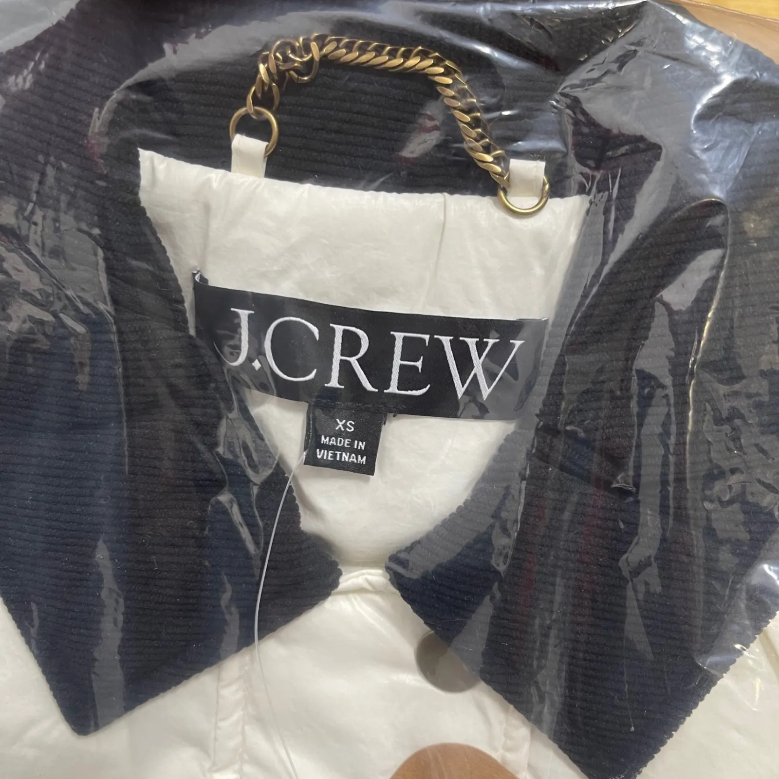 J.CREW Puffer Barn Jacket with PrimaLoft XS Cream Ivory NEW Quilted Winter Black - Image 8