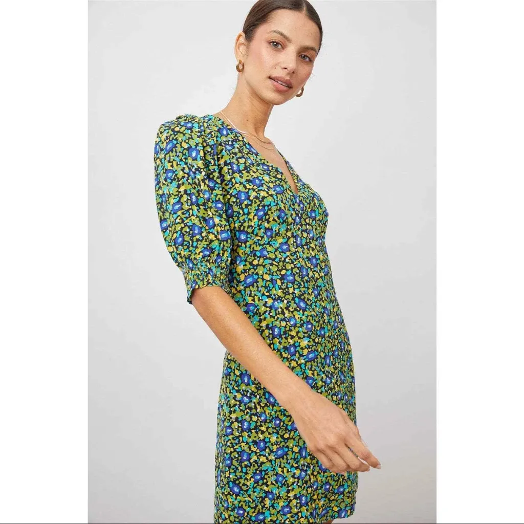 NEW Rails Roma Short Sleeve Mini Dress Abstract Garden Floral Small S NWT - Image 4