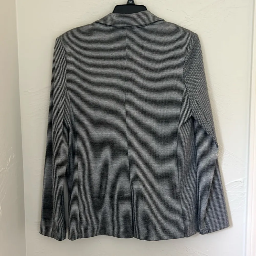 Houndstooth single button blazer w/ padded shoulder - Image 4