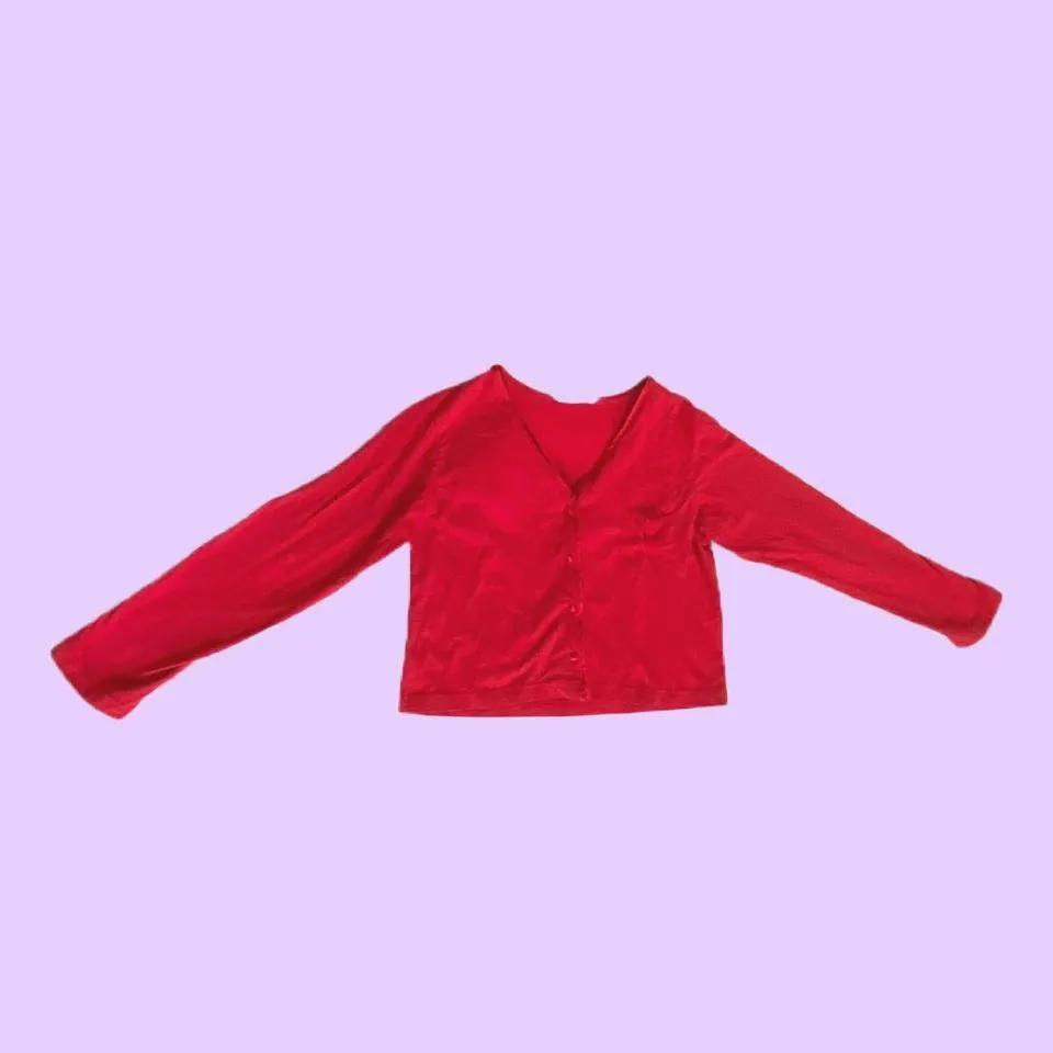 Vintage y2k Victoria Secret Red Long Sleeve Top 🔥 - Image 2