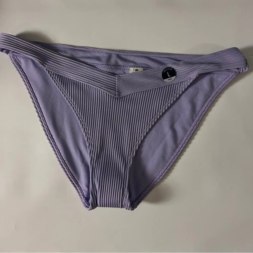 Hollister Women’s Swim Purple Lavender Bikini Bottom Sz L NWT - Image 2