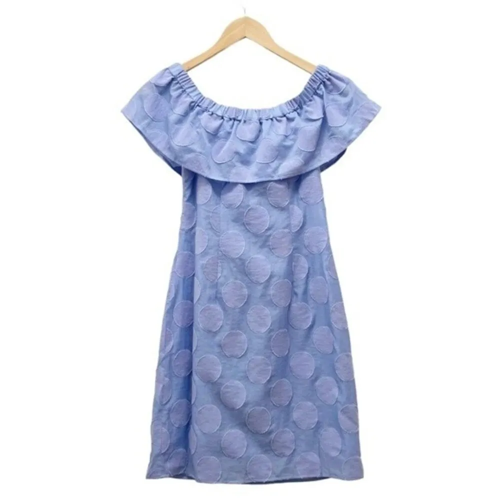 NWT Sail to Sable Hydrangea Jacquard Dot Off Shoulder Dress Women’s Size XS New - Image 8