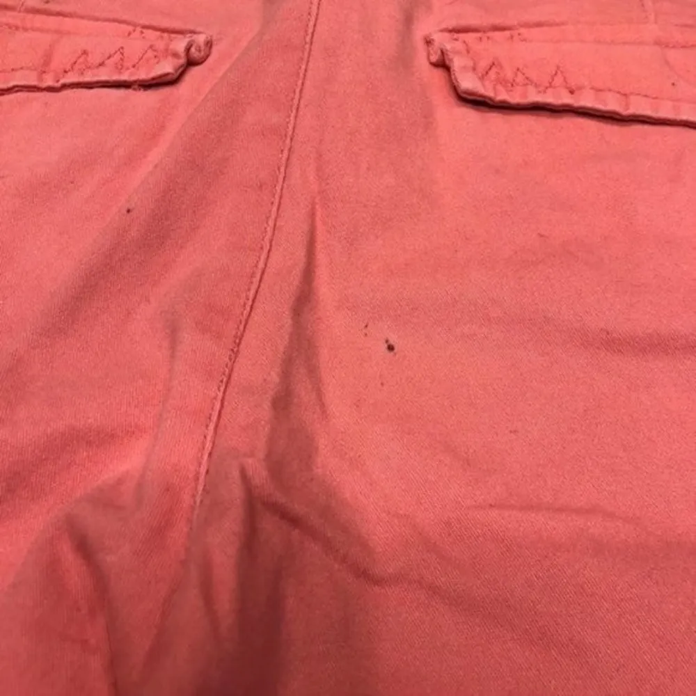 Islandia Summer Cutoff Cuffed Shorts Orange Salmon Coral Pink Juniors Size 5 - Image 3