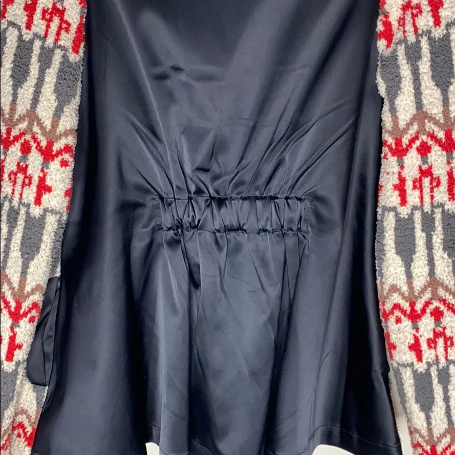 Sleeping on Snow fair isle paneled Sherpa jacket Size S Black - Image 6