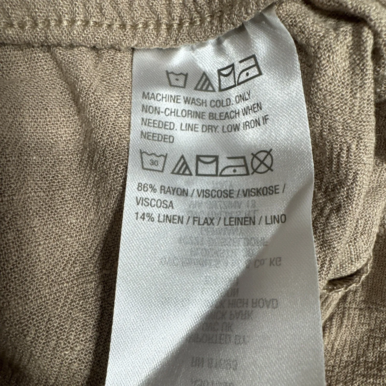 Susan Graver Pure Womens Pull On Shorts Size 4XP Rayon Linen Blend A501390 Pocke - Image 5