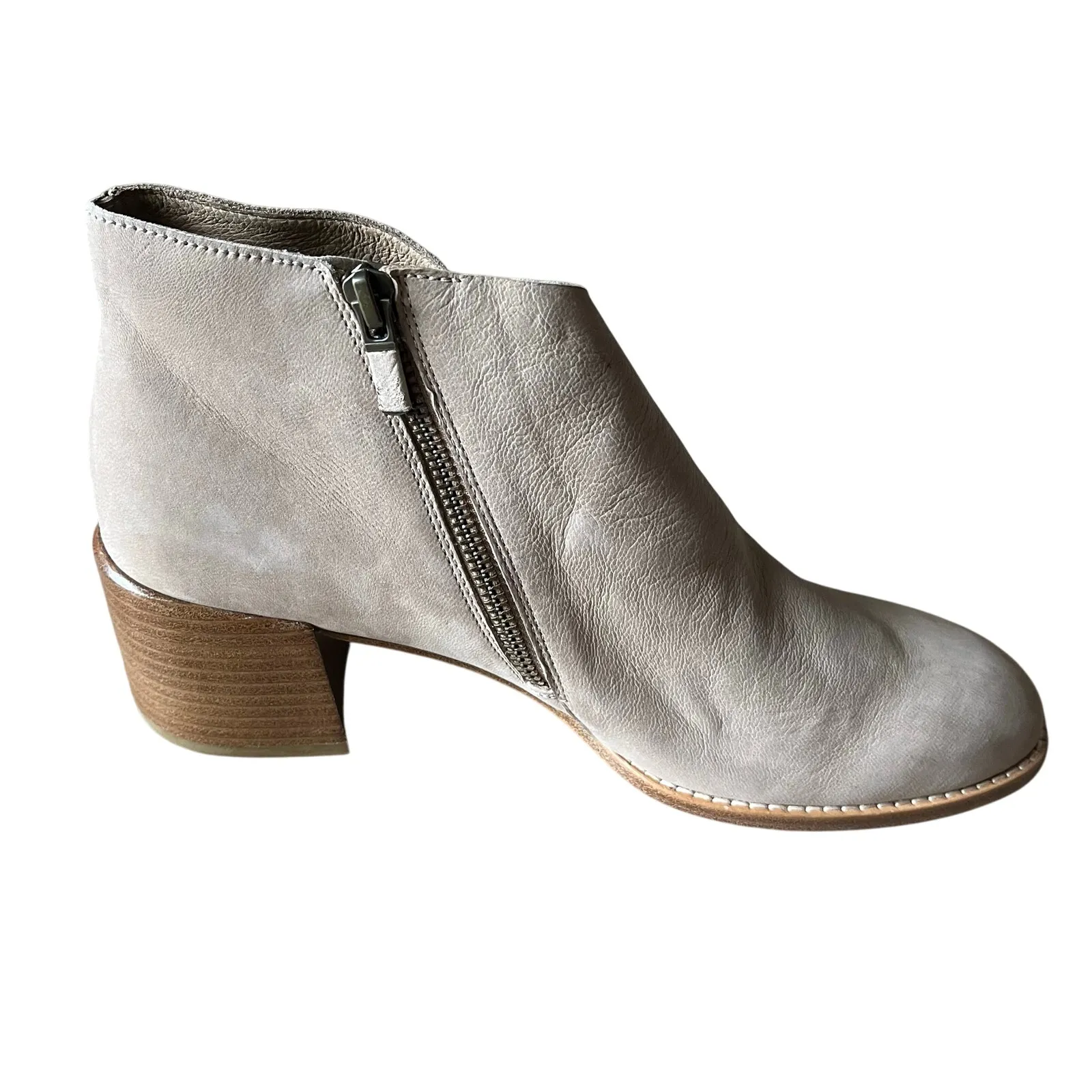 Eileen Fisher Melrose Nubuck Leather Block Heel Booties Women's Size‎ 10 - Image 7