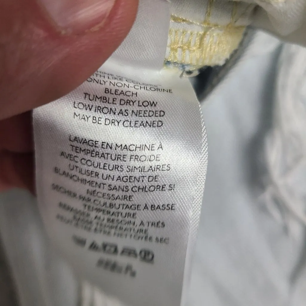 Free People Maggie Jeans Size 25* Chewed Hem‎ Distressed Straight Relaxed Ankle - Image 6