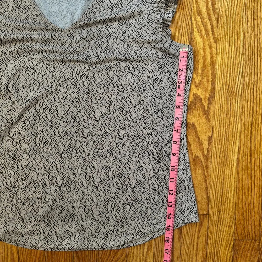 Adrianna Papell Pleated Sleeve Polka Dot Tank Top Women’s Size Medium - Image 9