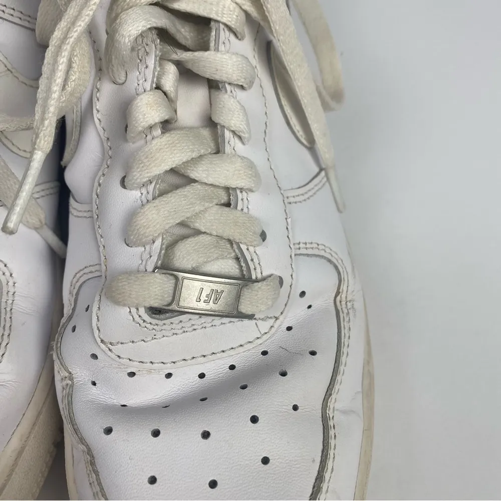 Nike Shoes Womens 8.5 Air Force 1 Athletic Low Sneakers DD8959-100 White Leather - Image 6