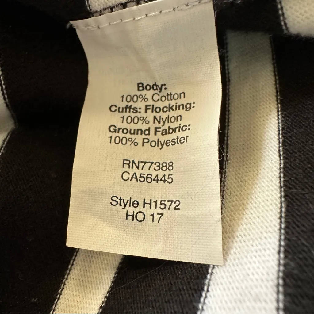 J Crew Women’s Shirt Small Black And White Striped Polka Dot Tulle Cuffs - Image 6