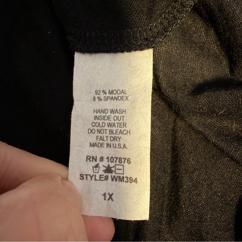 Comfy USA colorblock panel maxi dress plus size 1X black taupe modal soft - Image 8