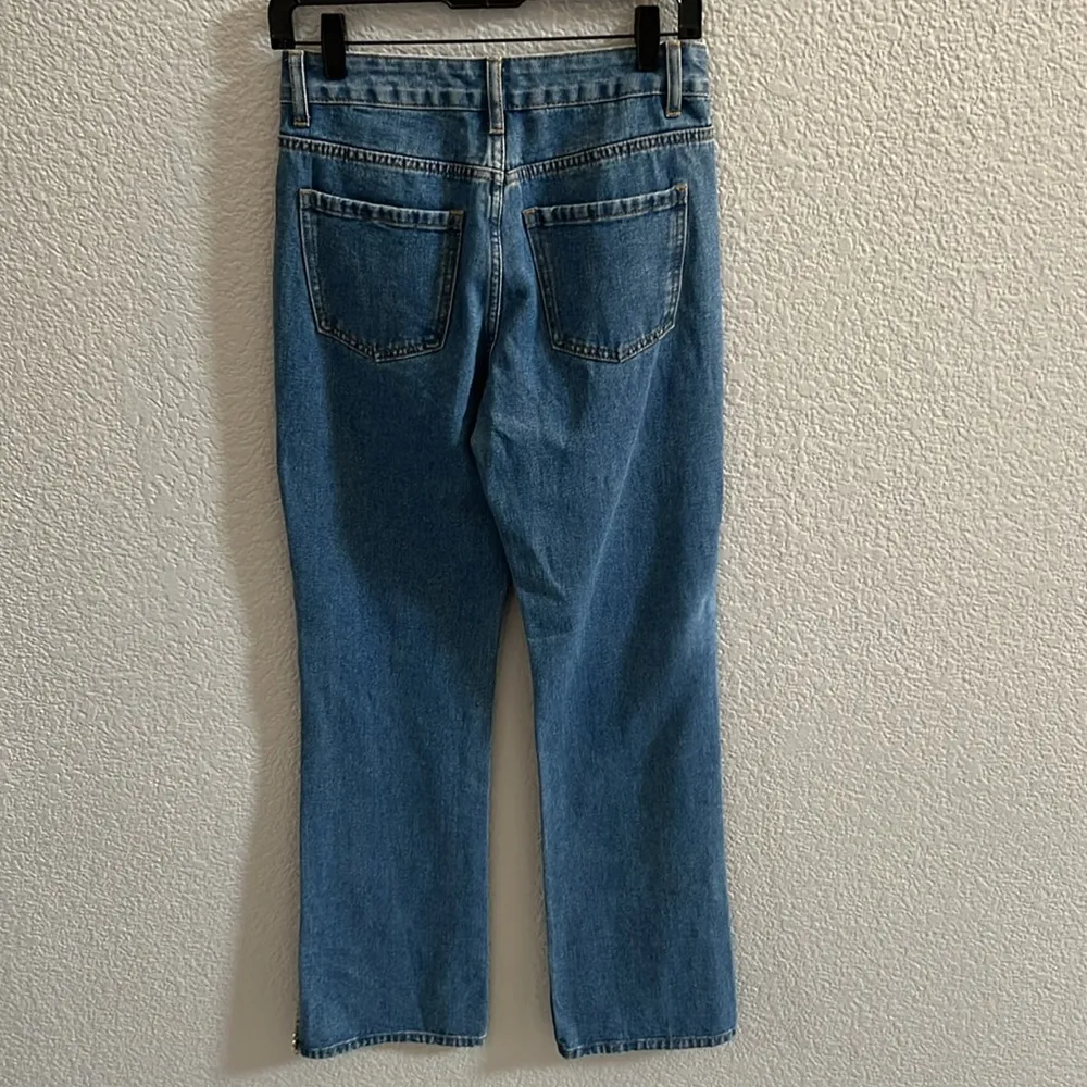 REVOLVE SUPERDOWN Revolve Valentina Rhinestone Jean in Medium Wash Size 26 - Image 6