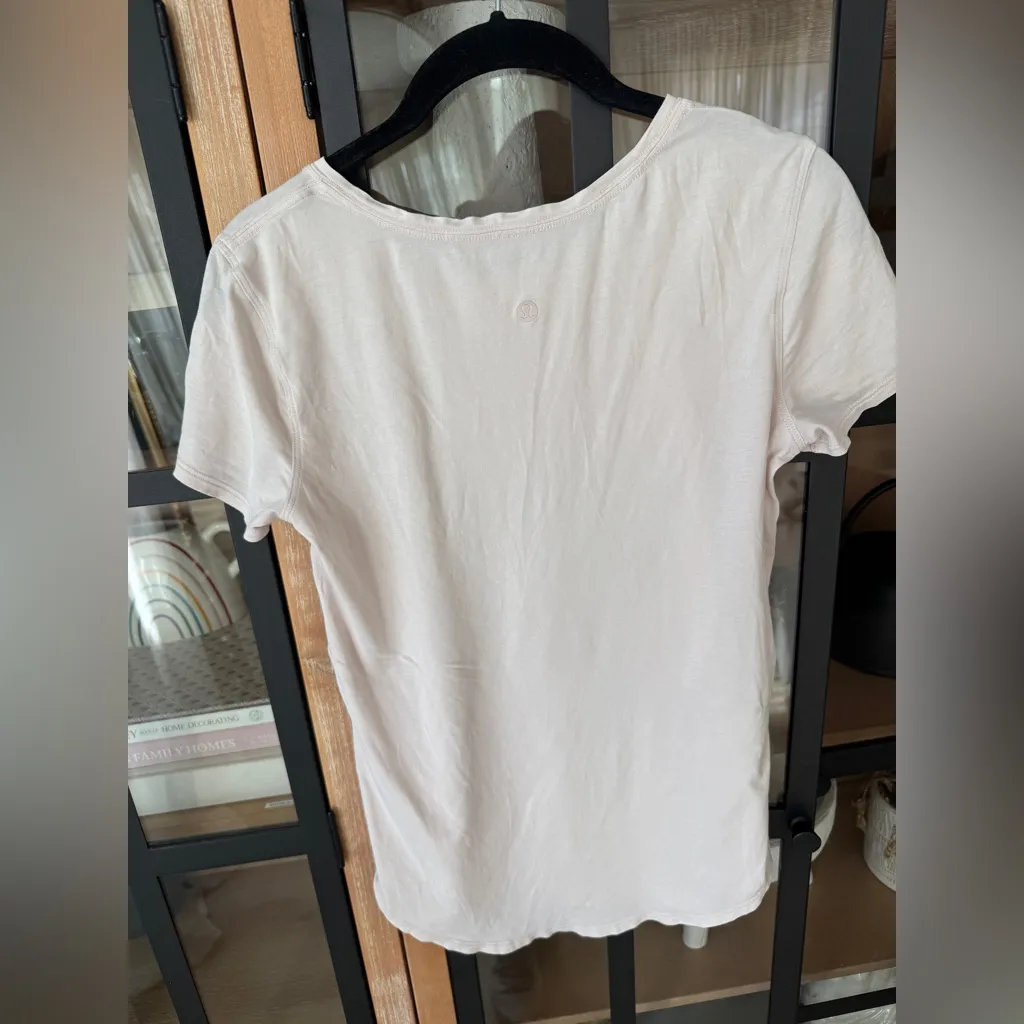 Lululemon love crew t-shirt tee short sleeve strawberry milk pale blush pima - Image 11