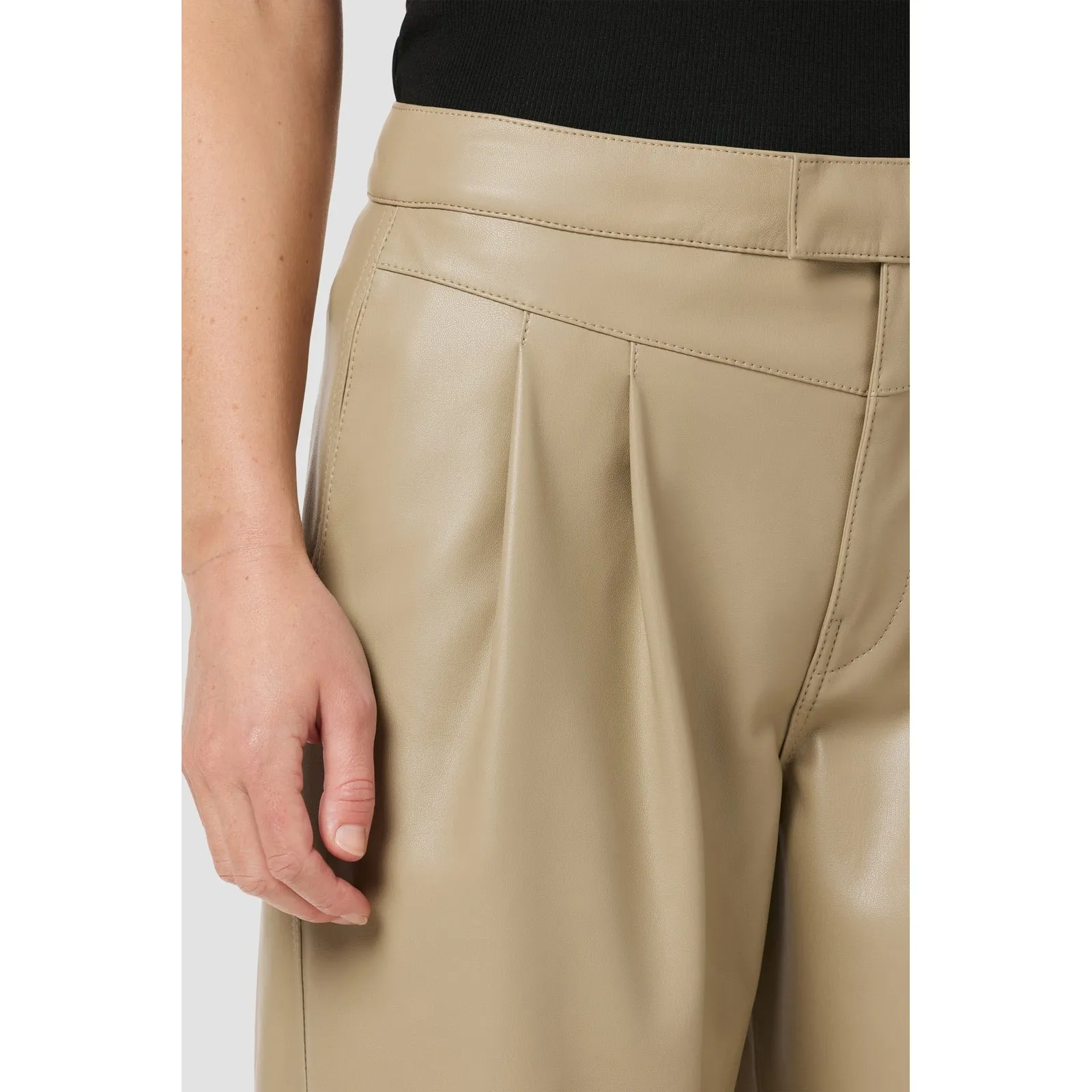 New! HUDSON High-Rise Rosie Faux Leather Trouser in CHINCHILLA Sz 28 $265‎ - Image 6