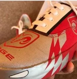 VINTAGE RED AND SILVER DODGE NASCAR RACING JER SNEAKERS SHOES Size 7 - Image 10