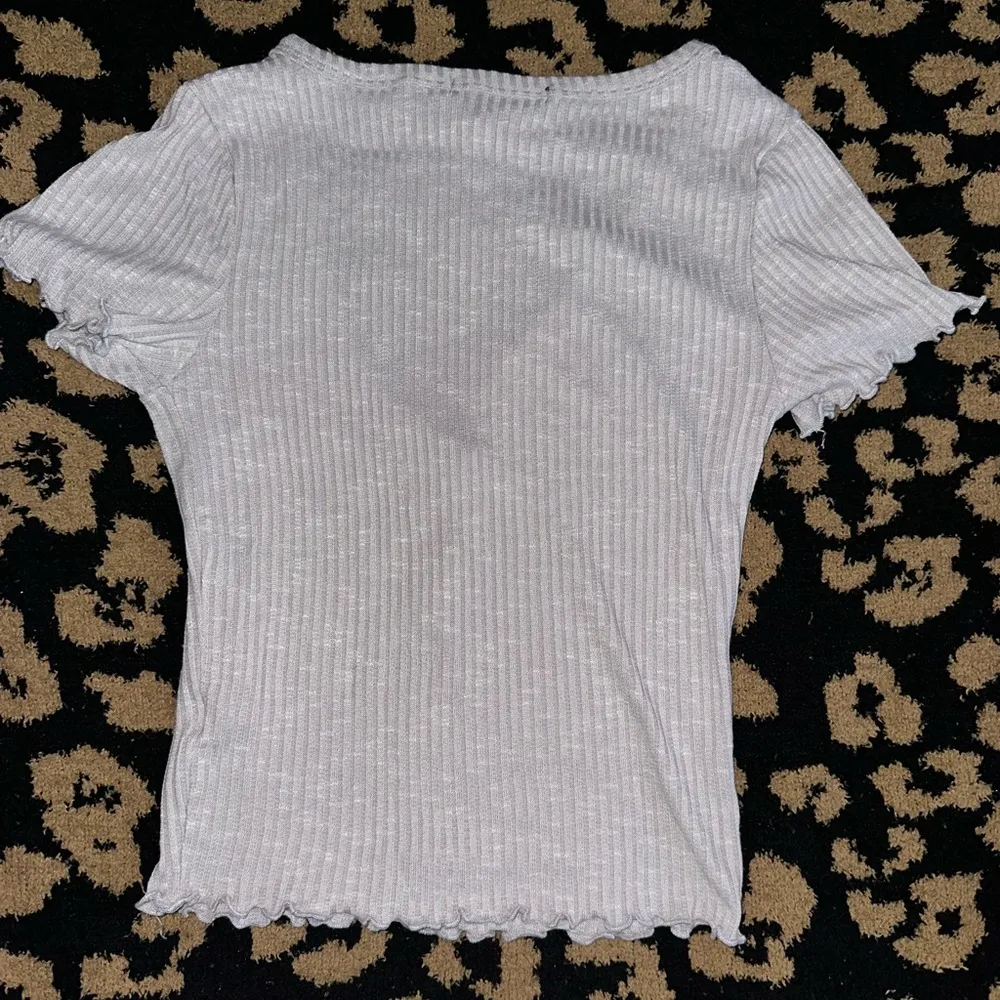 Babydoll Cropped Grey T Shirt Sz. S - Image 2