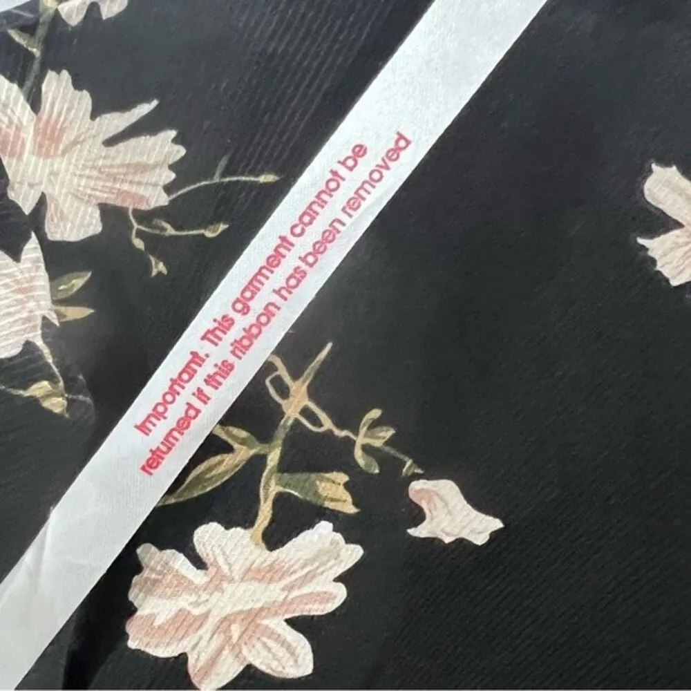 black floral half button mini dress size 0 NWT - Image 9