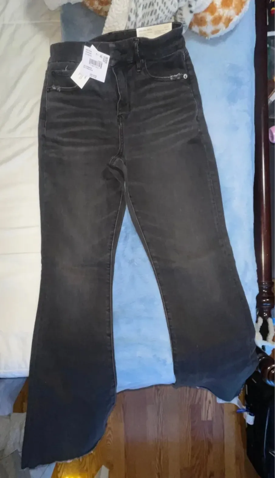 Next Level Stretch Black Curvy Super High-Rise Flare Jeans - Image 2