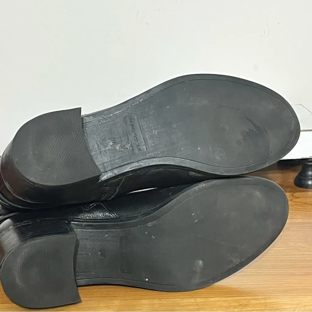 Marc Fisher Knee High Riding Boots Womens 9 M Pebbled Black Leather‎ Equestrian - Image 11