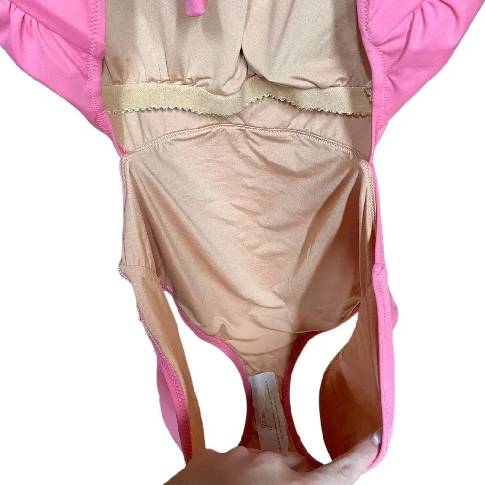 J. Crew‎ Cutout Tie-Back One Piece Swimsuit Tea Rose Pink Size 16 - Image 11
