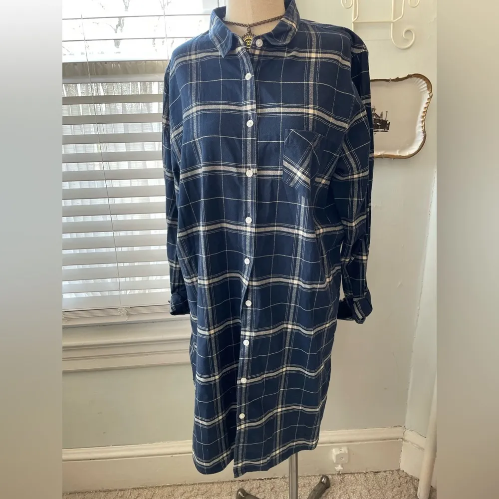 GARNET HILL Peruvian Flannel Shirt Dress size XL - Image 2