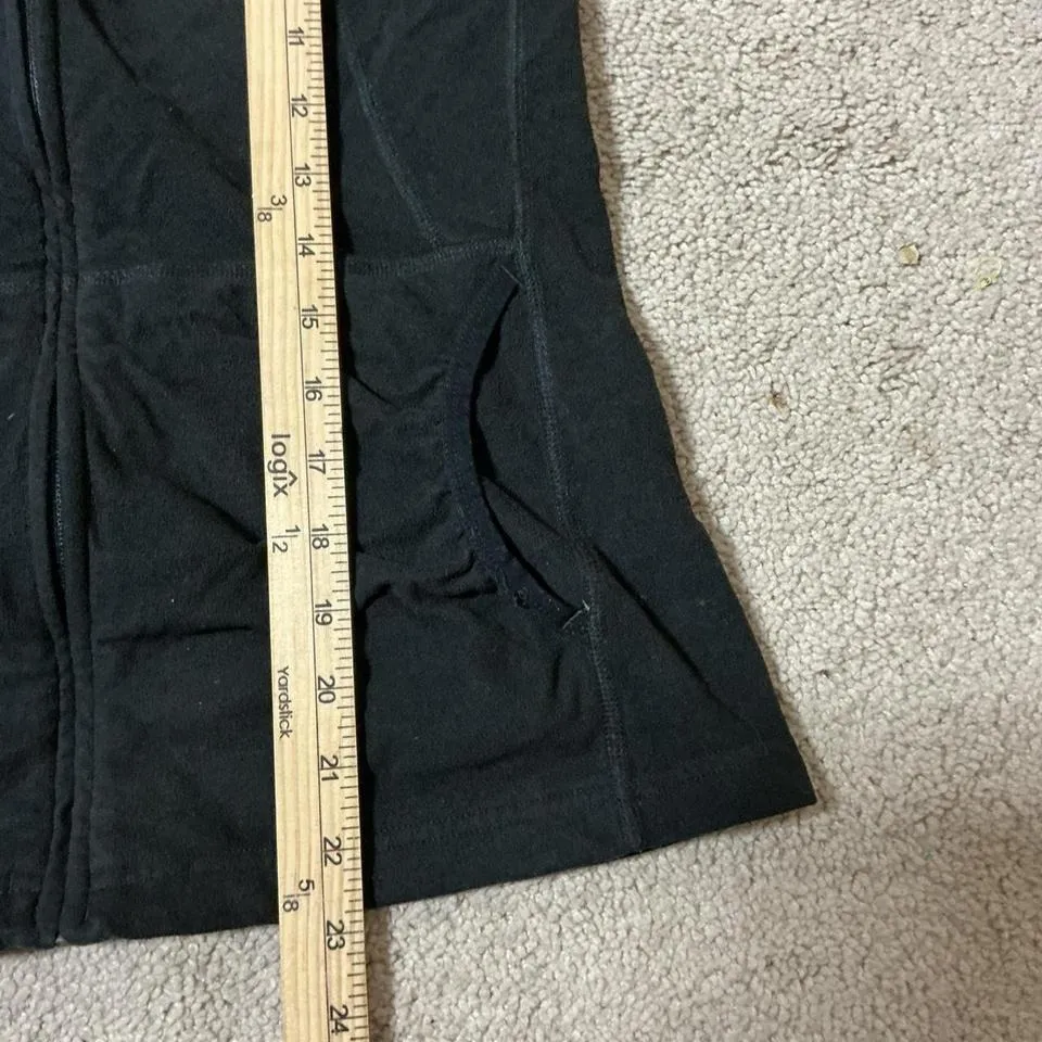 The North Face Womens Fleece Hoodie Black Full Zip Long Sleeve Casual Size M - Image 5