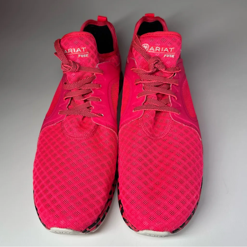 ARIAT Women's Shoes Sneakers Fuse Leopard Bright Pink Mobwife Sz 11 Workout Gym - Image 3