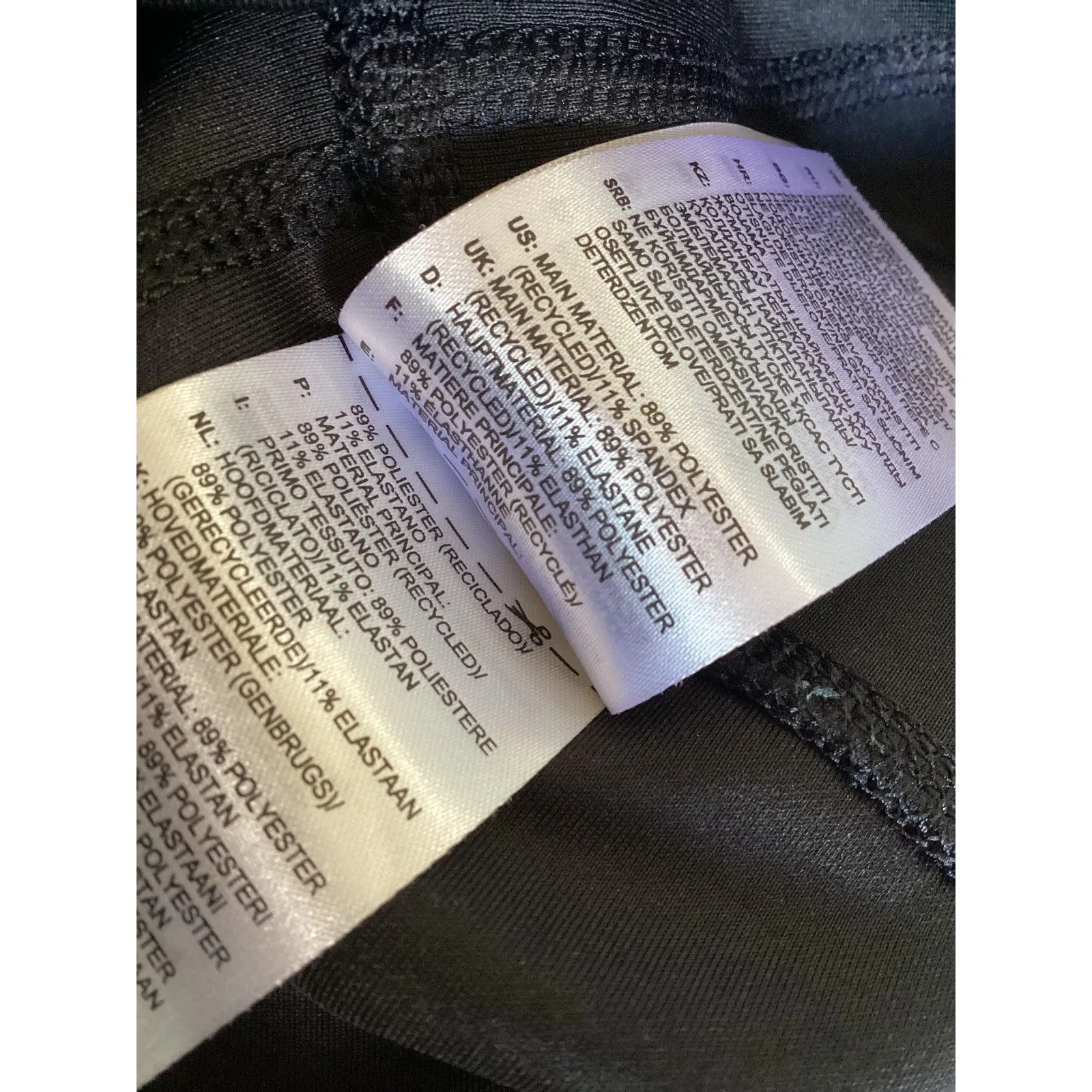 Adidas Leggings Womens Small Black AEROREADY Primegreen 3-Stripes Pockets 7/8 - Image 5