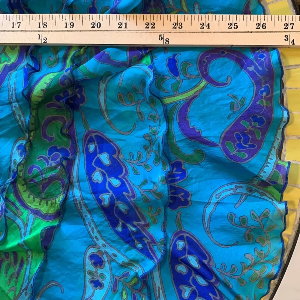 ZARA SILK RUFFLE DRESS Sz:M - Image 7