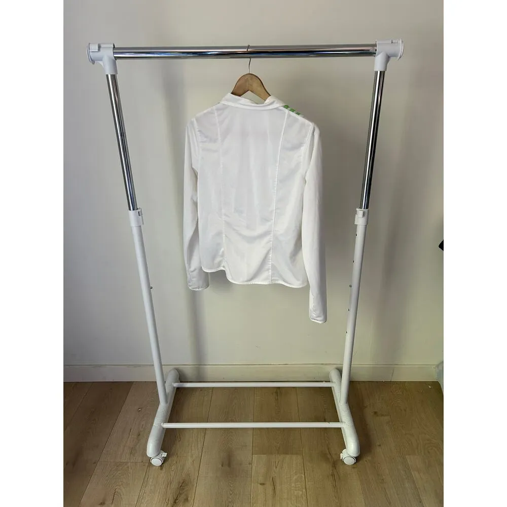 $75 Adidas Rare Full Zip Green/White Sweater Size Medium - Image 5