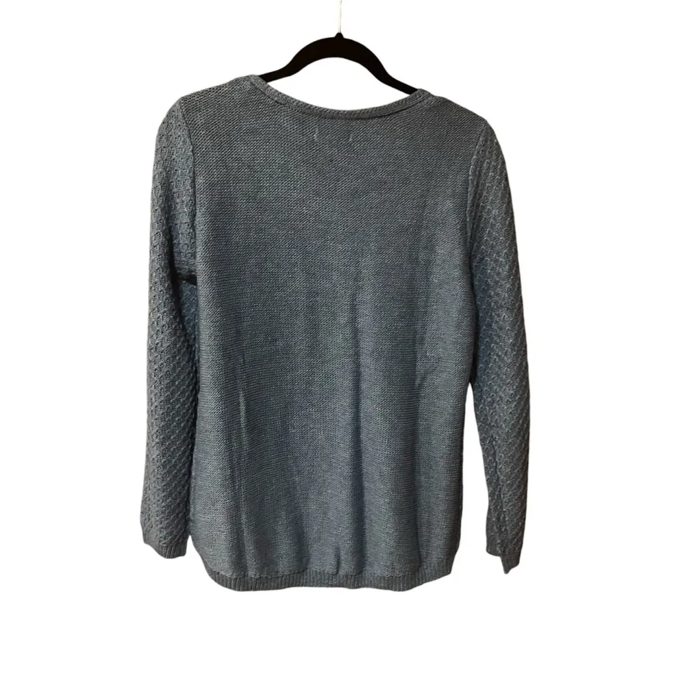 Croft & Barrow Knit Pullover Crew Neck Sweater-Light Blue- Size M- NWT - Image 3