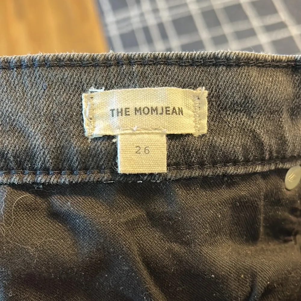 Madewell Mom Jean High Rise Tapered Leg Washed Black Denim - Image 6