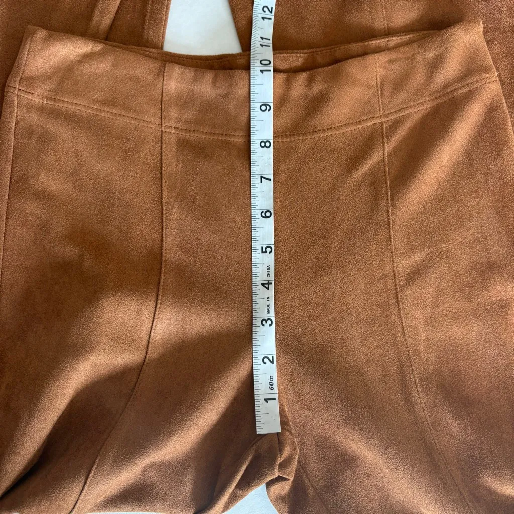 nwt Gianni Bini Brown Faux Suede Maureen Flare Pants XS - Image 12