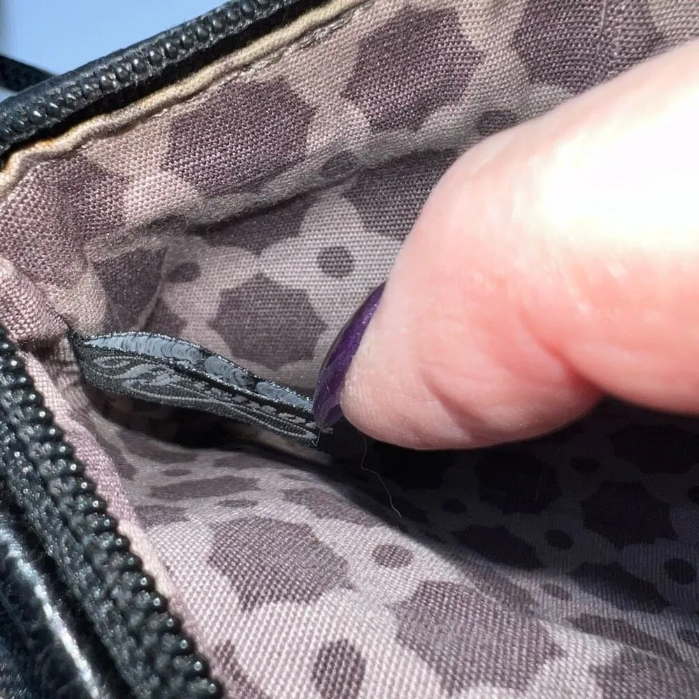 Brighton Vintage Small Crossbody Croc Embossed Wallet - Image 7