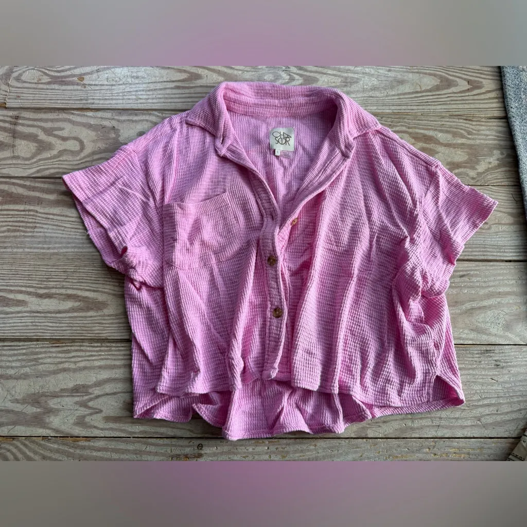 Chaser  Valentina Rosewater Button Down size small - Image 2