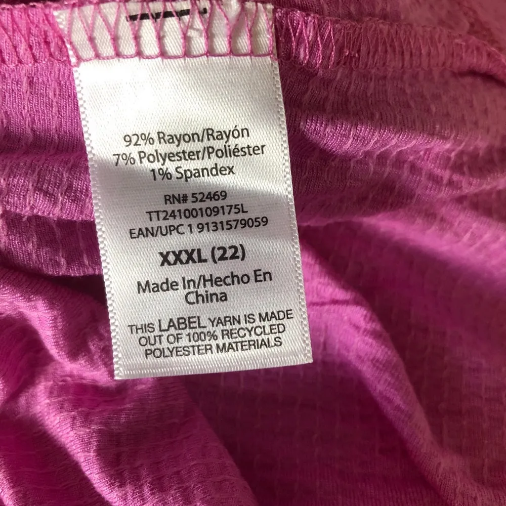 TIME and TRU Womens Sleeveless Semi Lose Top Size XXXL 22 Pink New - Image 7