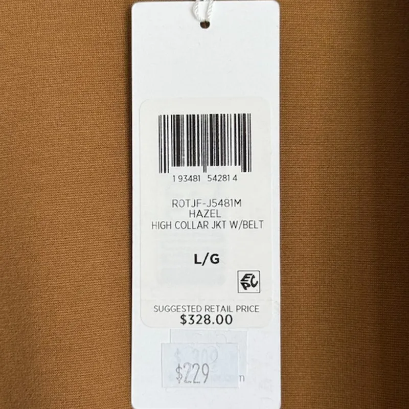 NWT Eileen Fisher Tencel High Collar Jacket in Hazel Brown Large - Image 9