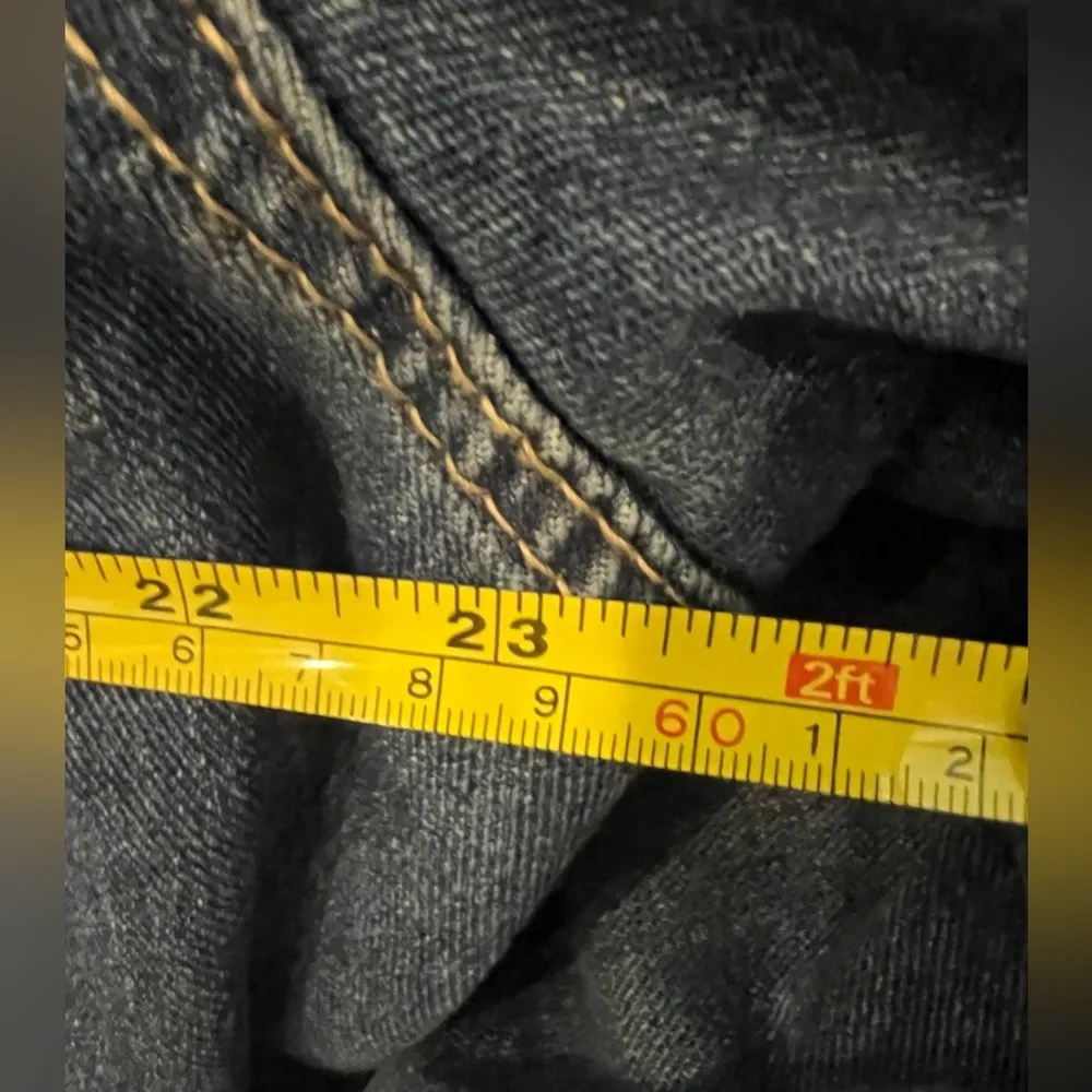 Jean Jacket Embellished Jeweled Fringed Bottom Size 1X Blue - Image 4