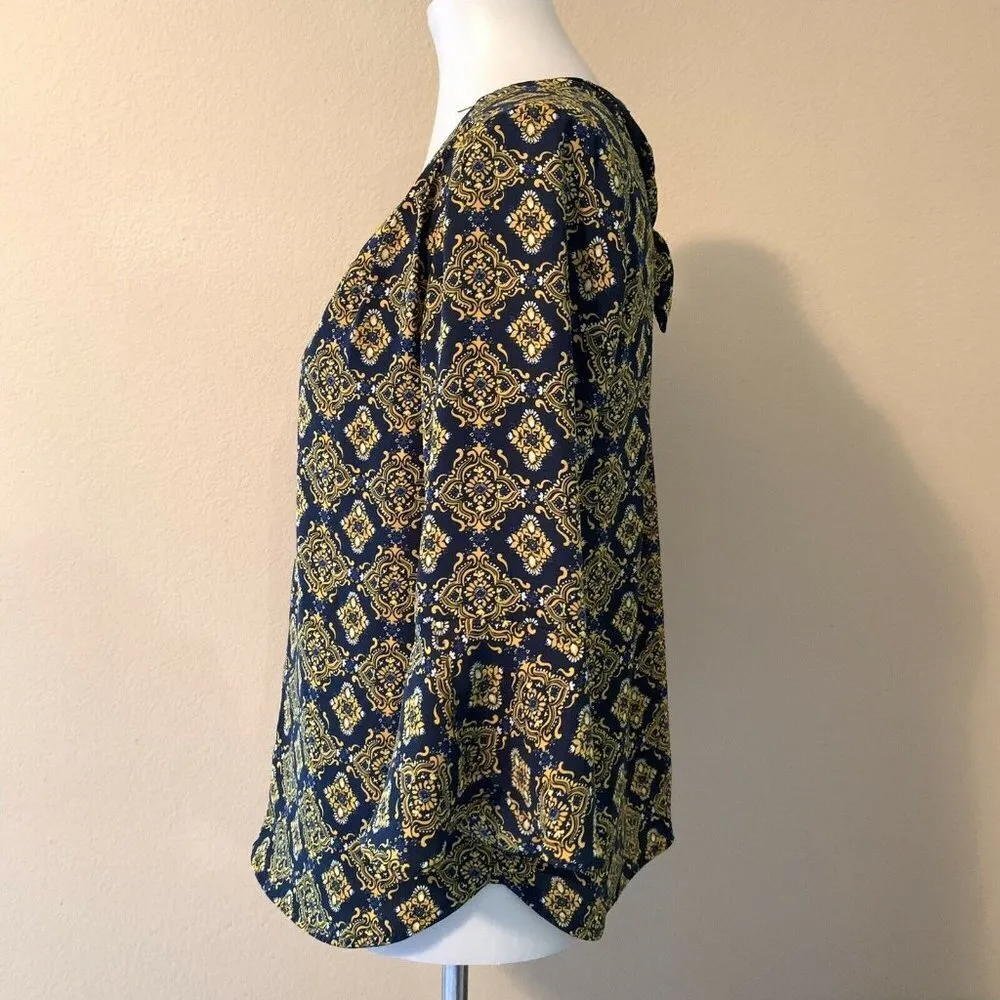41 Hawthorn Stitch Fix Multi Color Paisley Blouse - Image 3